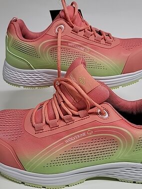 Wolverine Coral and Lime Gradient Women's Athletic Shoes